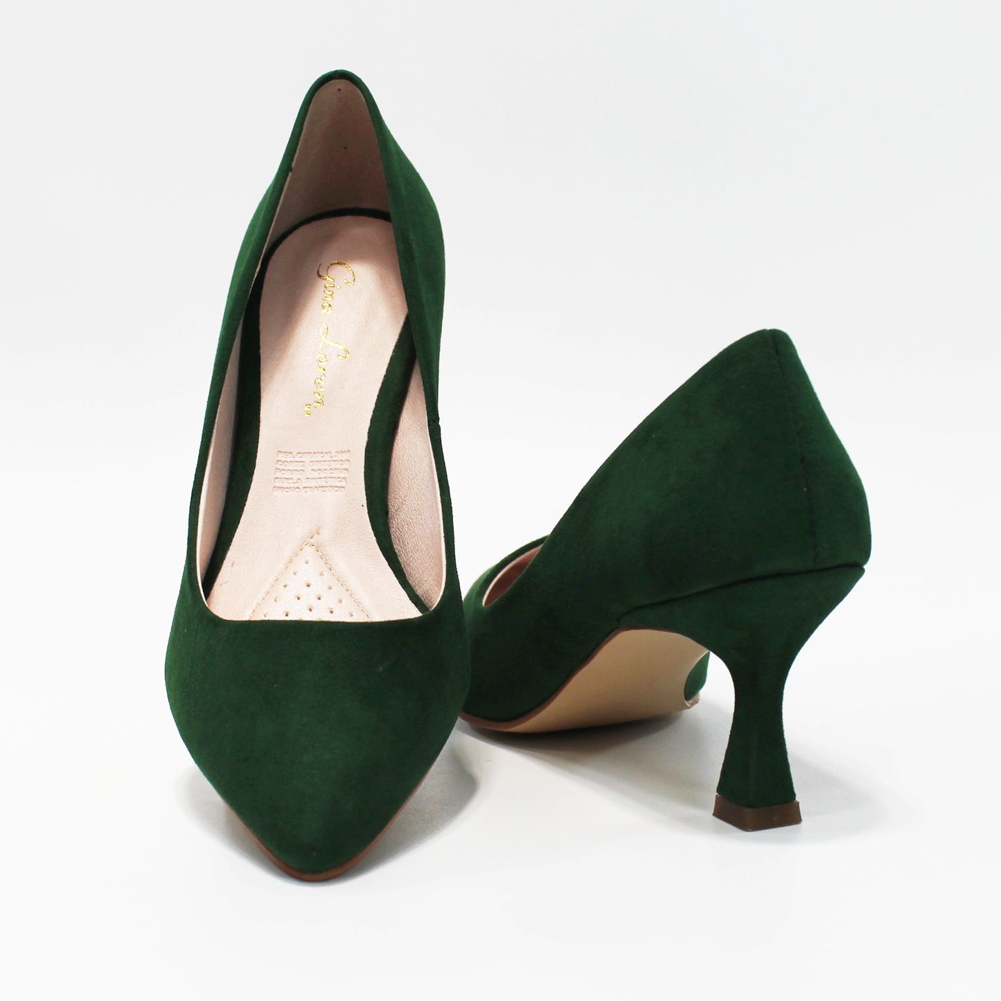 Zapatilla Tacón campana Verde con Memory Foam de Dama G.LOREN