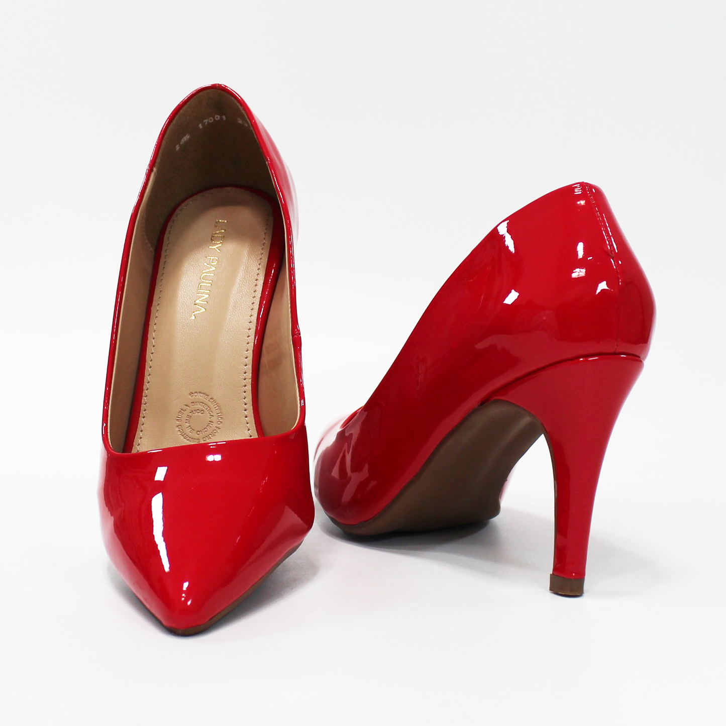 Zapatilla Confort Rojo Charol de Dama LADY PAULINA