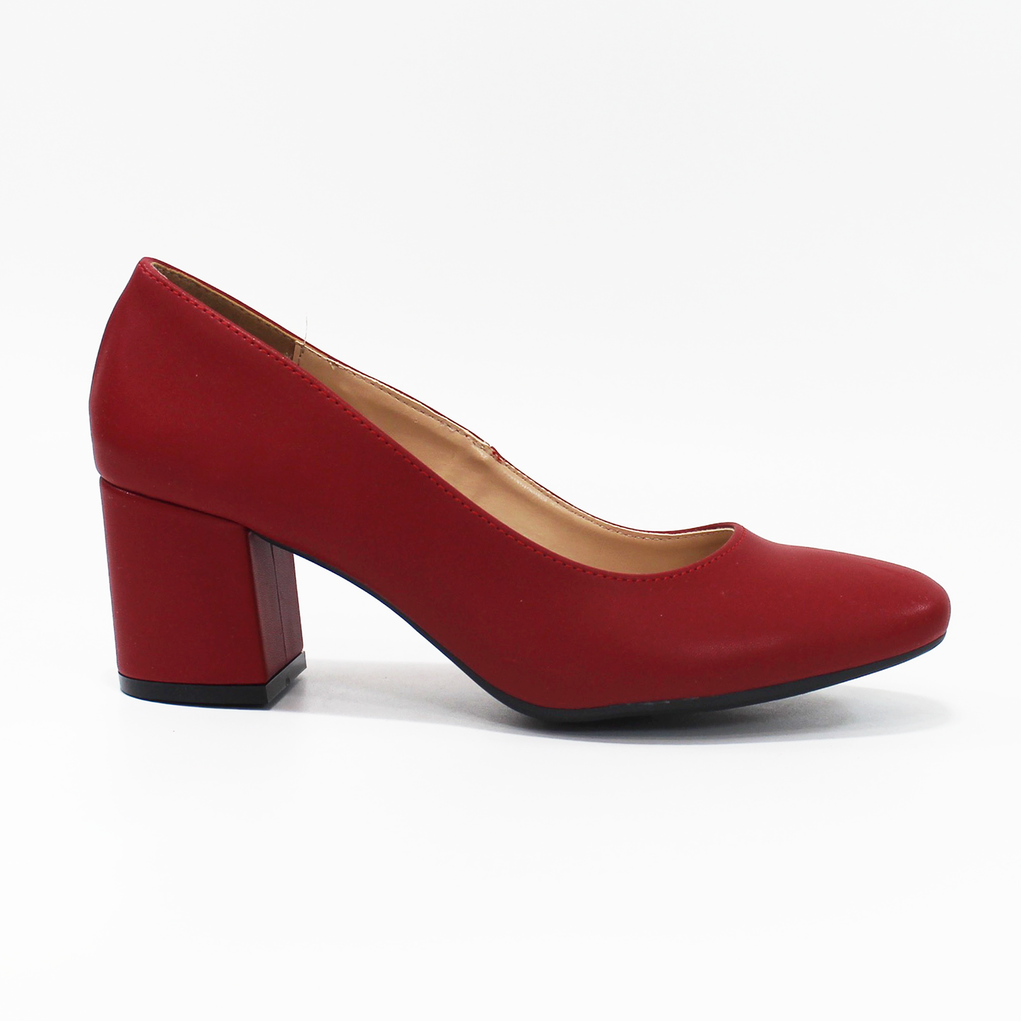 Zapatilla Confort Tacón Ancho Rojo de Dama LADY PAULINA