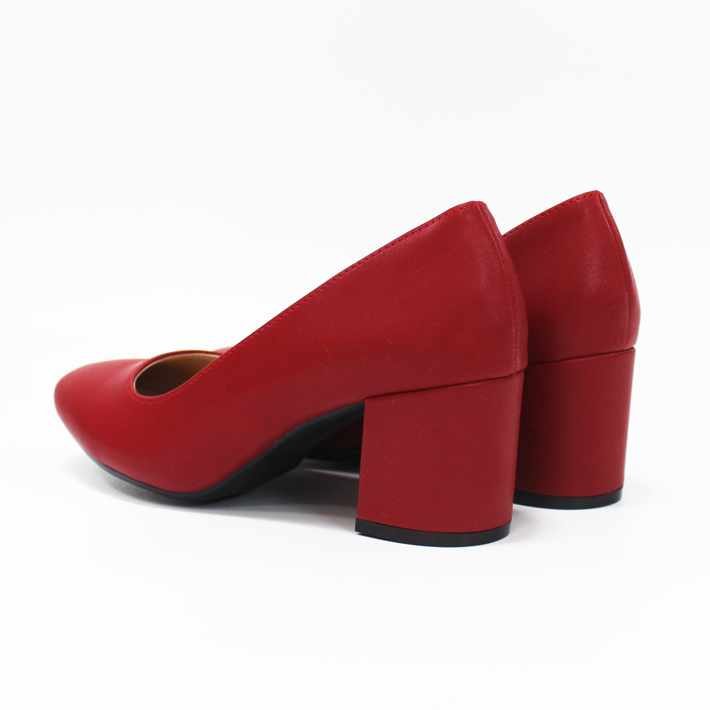 Zapatilla Confort Tacón Ancho Rojo de Dama LADY PAULINA