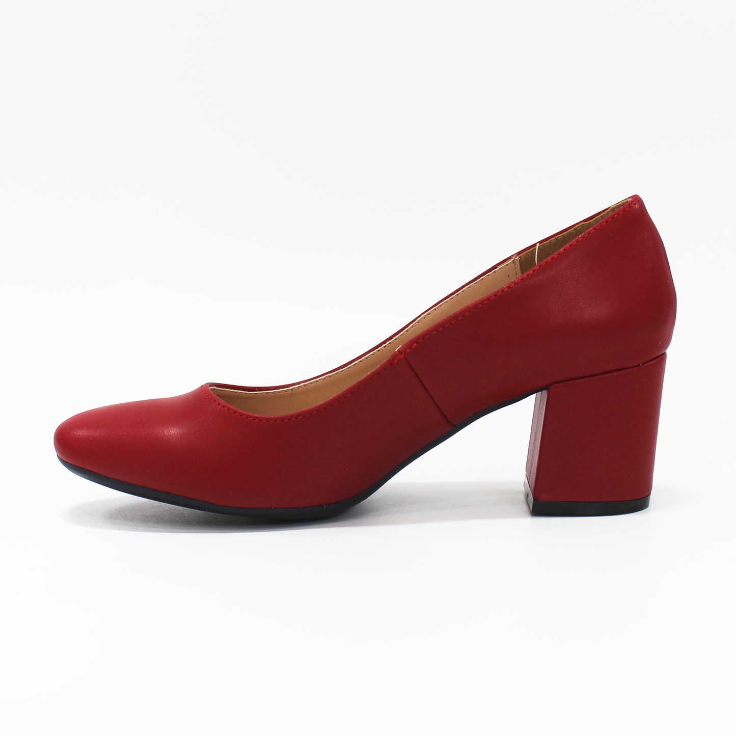 Zapatilla Confort Tacón Ancho Rojo de Dama LADY PAULINA