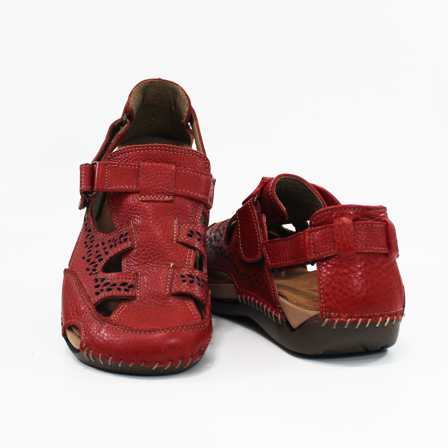 Huarache Confort Casual Rojo Dama Lobo Solo