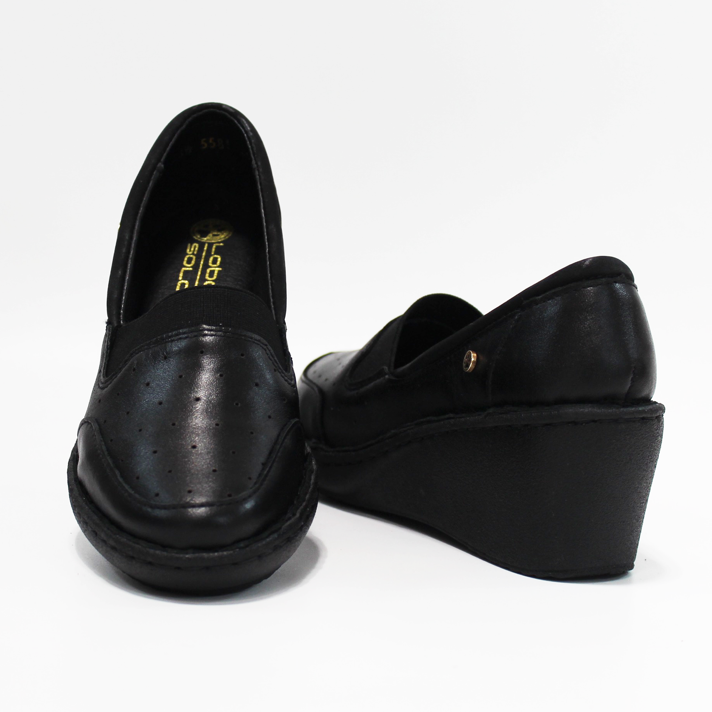 Zapato Confort Casual Negro Piel de Dama LOBO SOLO