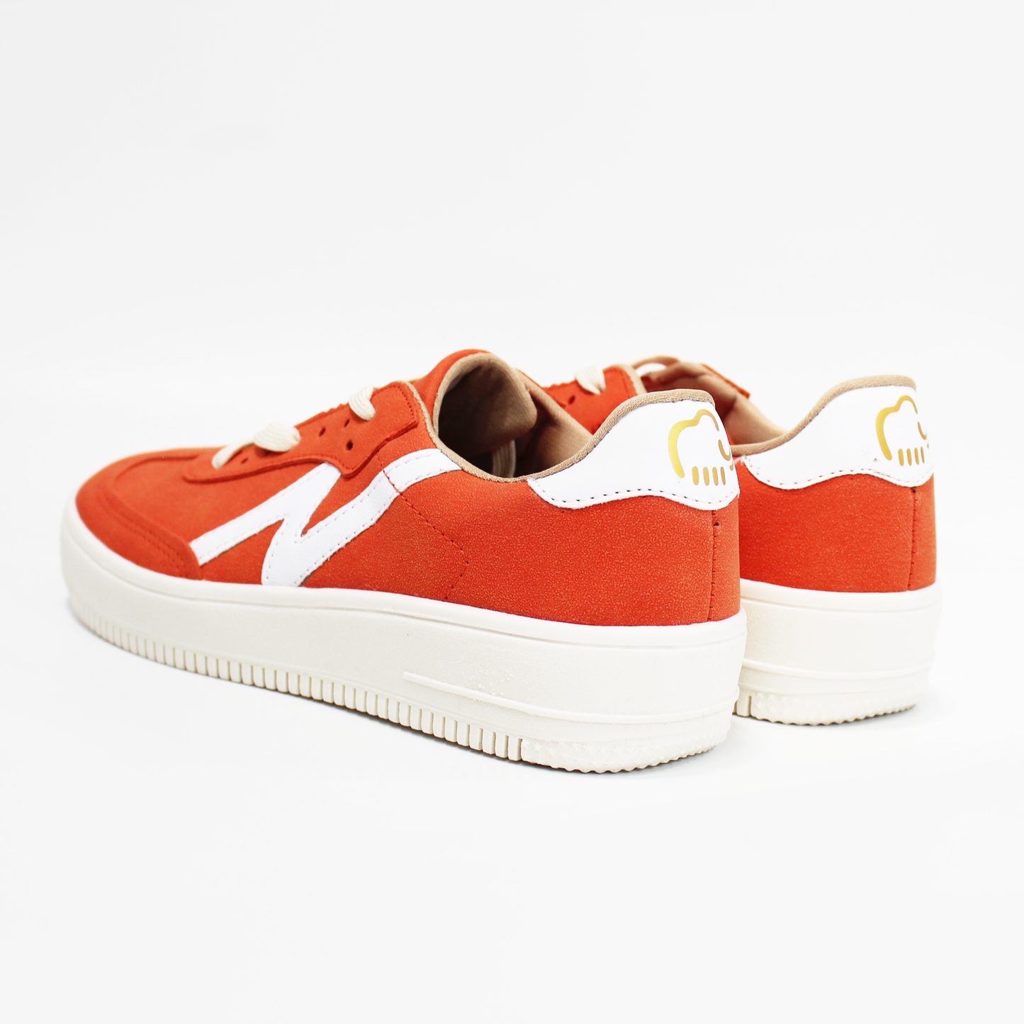 Tenis Sneaker Naranja con Blanco de Dama NOMADAS