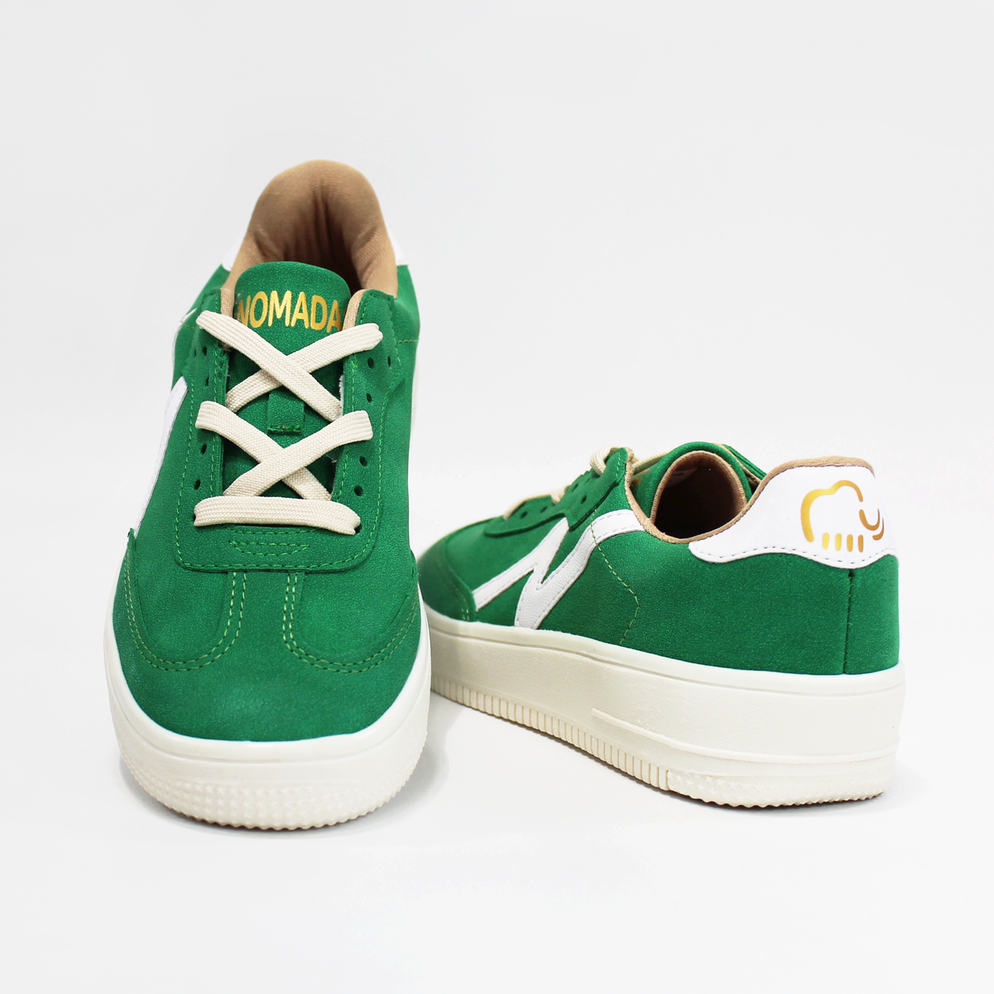 Tenis Sneaker Verde Trébol con Blanco de Dama NOMADAS