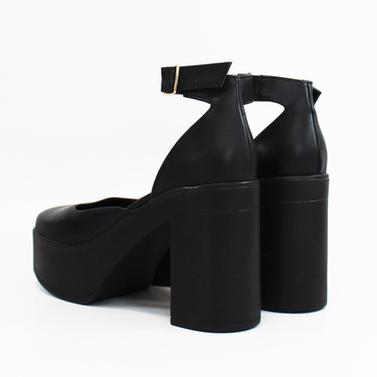 Zapato de Plataforma Niña Boba Tacón Grueso de Dama TACZA