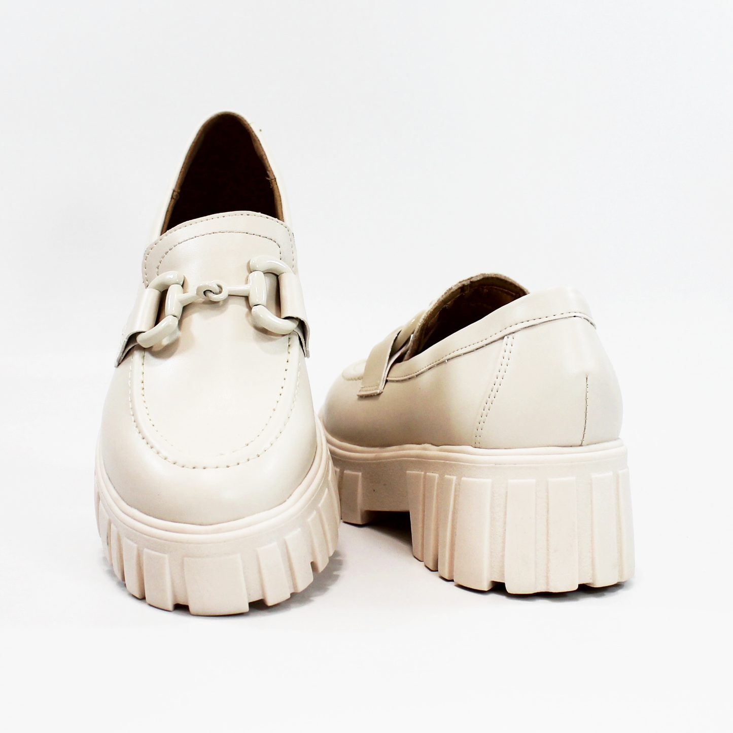 Mocasín de Piel Latte Chunky Dama SENTIES