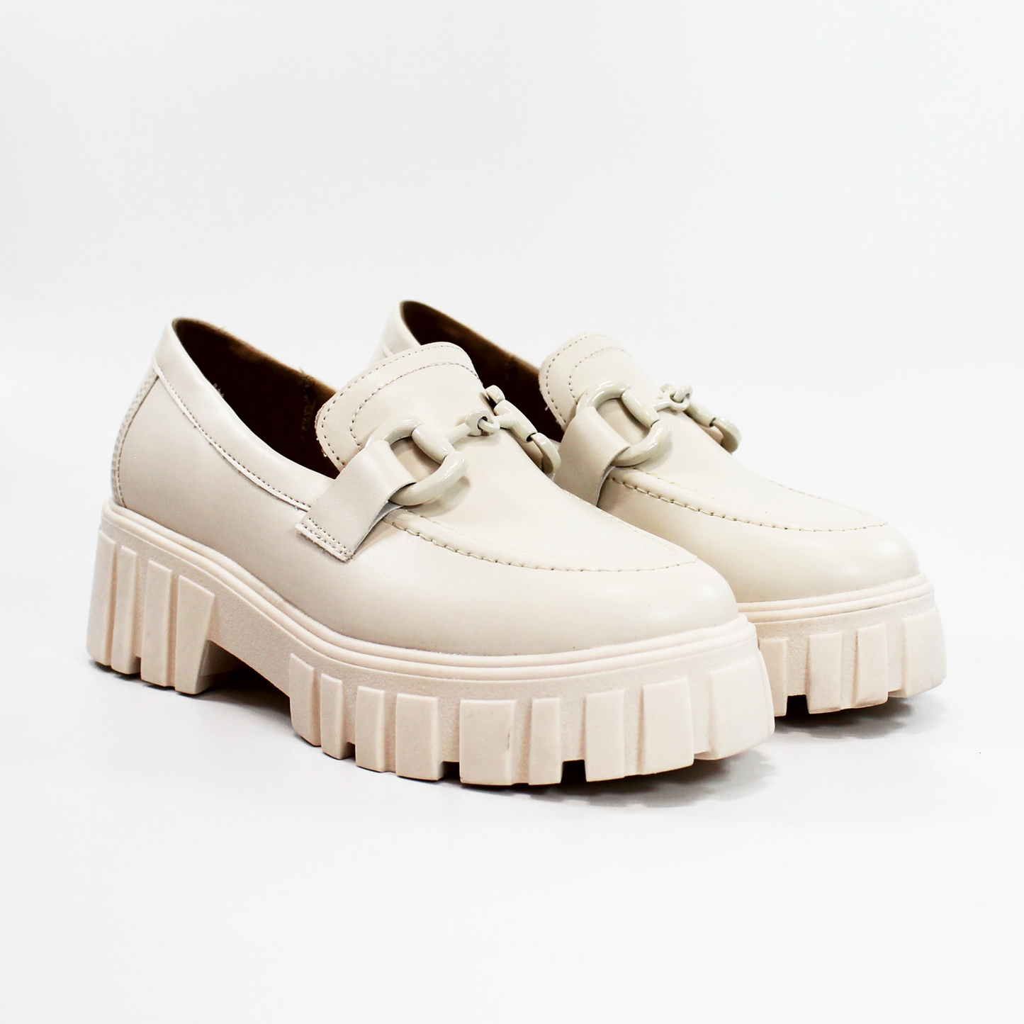 Mocasín de Piel Latte Chunky Dama SENTIES