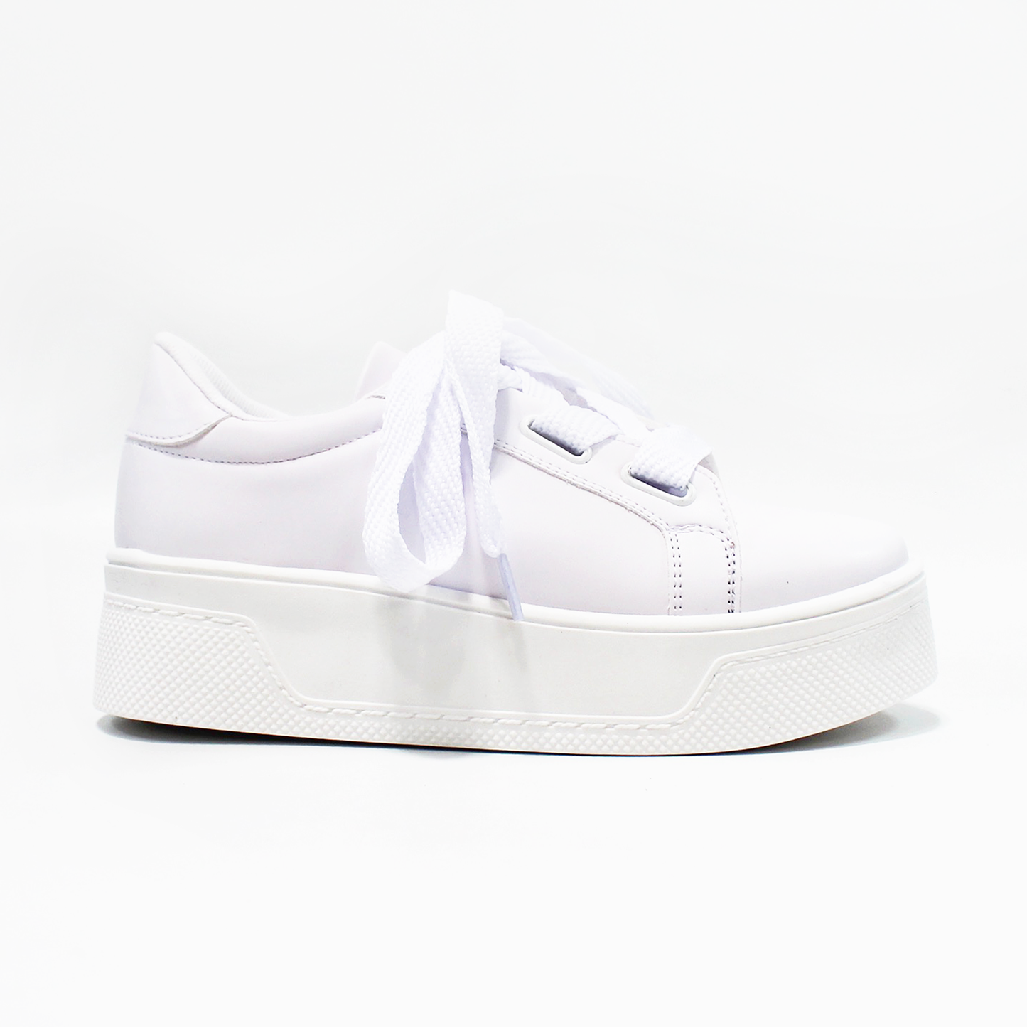 Tenis Casual Blanco con Cintas Gruesas de Dama TACZA