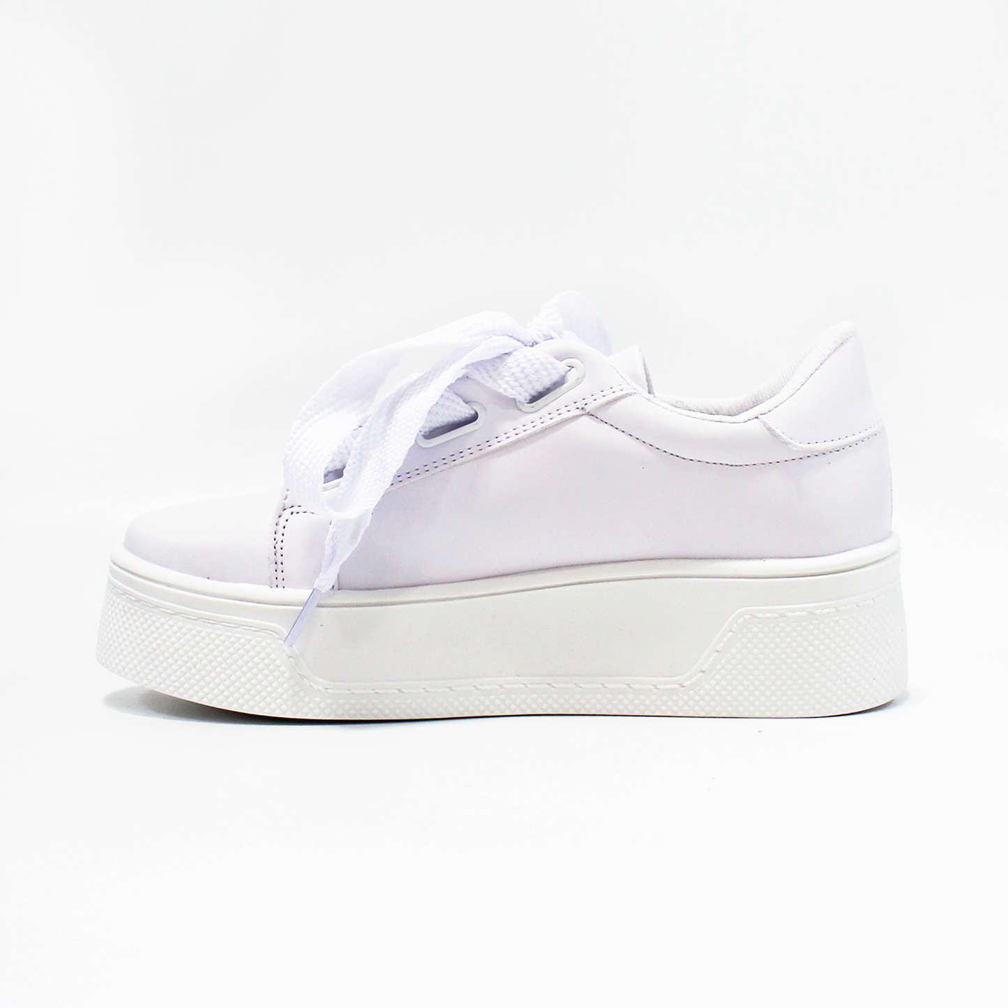 Tenis Casual Blanco con Cintas Gruesas de Dama TACZA