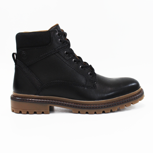 Bota con Cinta Negro Piel Caballero VERDE TABACO