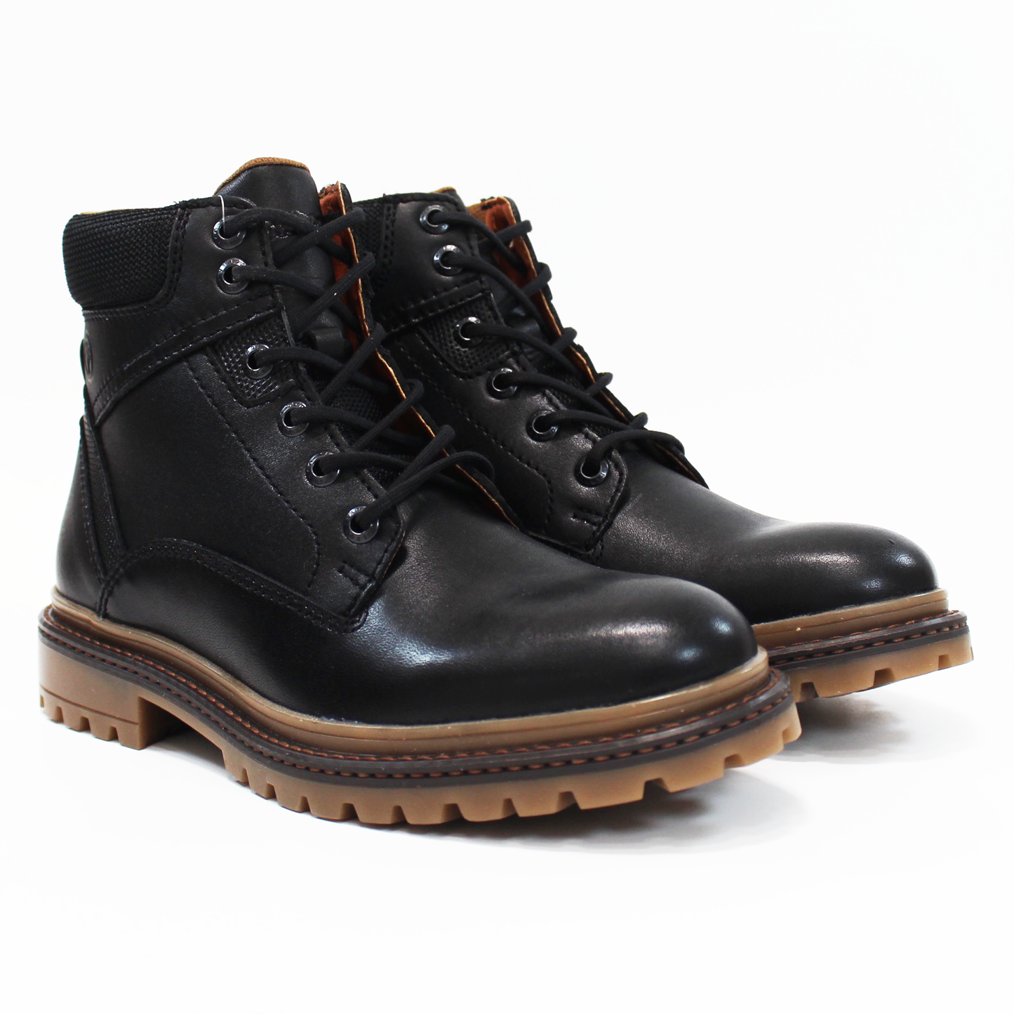 Bota con Cinta Negro Piel Caballero VERDE TABACO