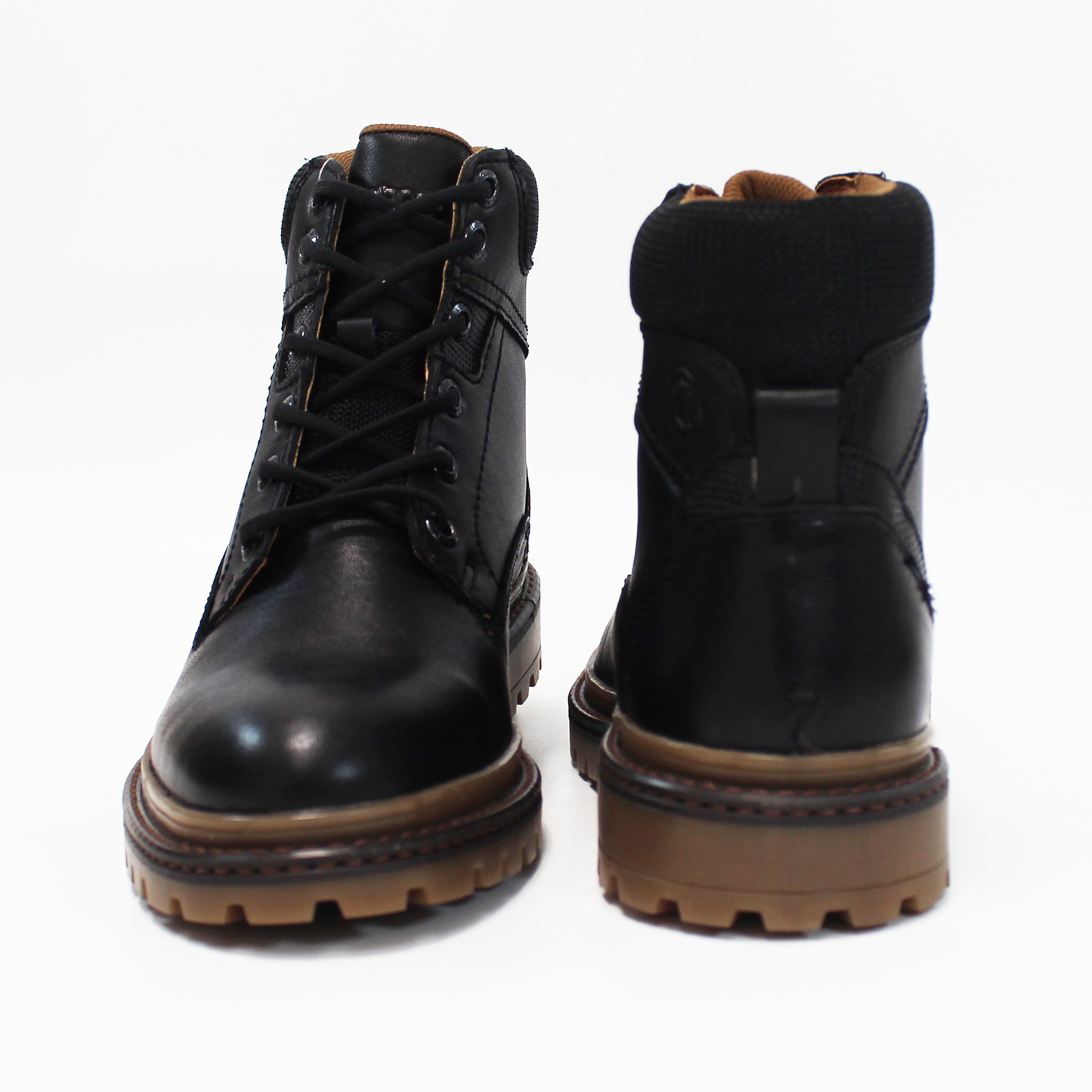 Bota con Cinta Negro Piel Caballero VERDE TABACO