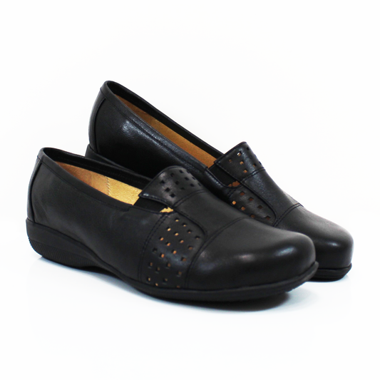 Zapato Confort Casual Negro Piel de Dama CAPRICHO