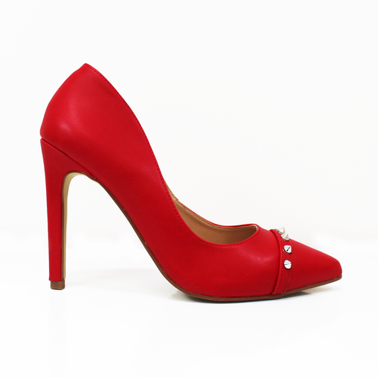 Stiletto Zapatilla Rojo Estoperoles de Dama TACZA