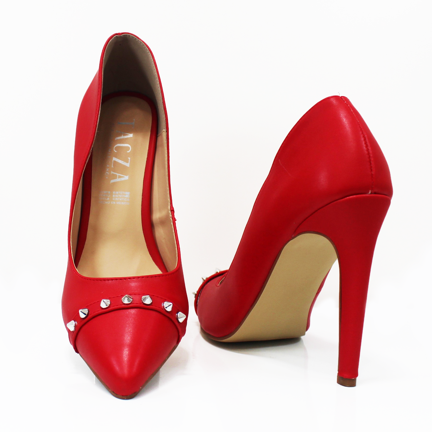 Stiletto Zapatilla Rojo Estoperoles de Dama TACZA